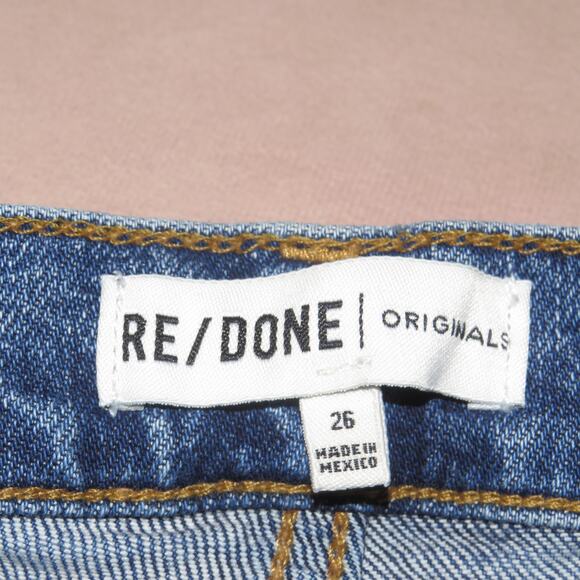 Re/Done Originals Ultra High Rise Button Fly Ankle Crop Jeans - Picture 11 of 13